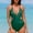 Green, variant on HUPOM Swimsuit Women Mid Waist Sheath One-Piece High Cut Fashion Underwire Swimwear Clearance Black size 8