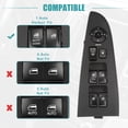 thumbnail image 4 of Interruptor de ventanilla eléctrica principal Unique Bargains lado del conductor delantero izquierdo para Hyundai Elantra Blue GLS SE Touring GLS Black, 4 of 9