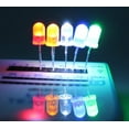 thumbnail image 4 of DiCUNO 450pcs(5 Colors x 90pcs) 5mm Light Emitting Diode Round Assorted Color White/Red/Yellow/Green/Blue Kit Box, 4 of 5