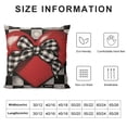 thumbnail image 6 of YINGXI Valentines Day , Red Polka Dots Heart Bow Decor Throw Pillowcases Outdoor for Holiday Home Decorative 22x22in, 6 of 6