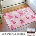 thumbnail image 3 of Pink Christmas Tree Door Rugs,Washable Non Slip Door Mats Indoor,Decorative Door Mats,Entry Mat Indoor for Entrance,Bedroom,Kitchen,Bathroom,16"x24", 3 of 6