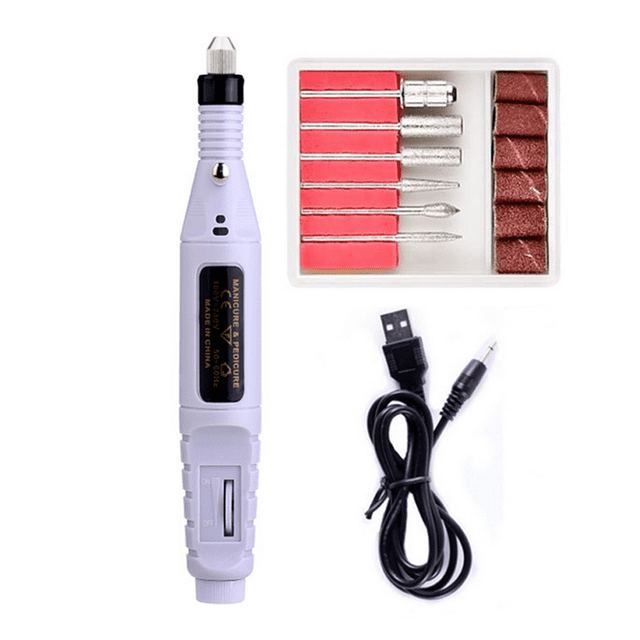 Mini pulidora de uñas portátil, minimáquina pulidora de uñas eléctrica, juego de herramientas para uñas