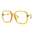 thumbnail image 3 of Womens 90s Oversize Rectangular Butterfly Clear Lens Eyeglasses Yellow Gold, 3 of 4