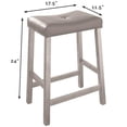 thumbnail image 6 of UPHOLSTERED SADDLE SEAT BAR STOOL IN BLACK FINISH WITH 24 INCH SEAT HEIGHT. (SET OF TWO), 6 of 7