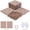 Brown, variant on 44 Pack  Plastic Interlocking Deck Tiles,(12pcs Edge Trim+4pcs Corner)Outdoor Patio Flooring, 12"x12" Interlocking Decking Tile Outdoor All Weather Use, Waterproof Patio Pavers for Pool Balcony