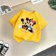 thumbnail image 3 of Camiseta de algodón de verano para niños de la marca Disney, linda y divertida camiseta de dibujos animados de Minnie para niño y niña, ropa informal de moda urbana para niños, 3 of 5