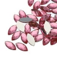 thumbnail image 1 of Unique Bargains 100 Pcs Acrylic Flat Back Rhinestones 7mm x 15mm Horse Eye Artificial Gemstone for Jewelry Making Light Pink, 1 of 7