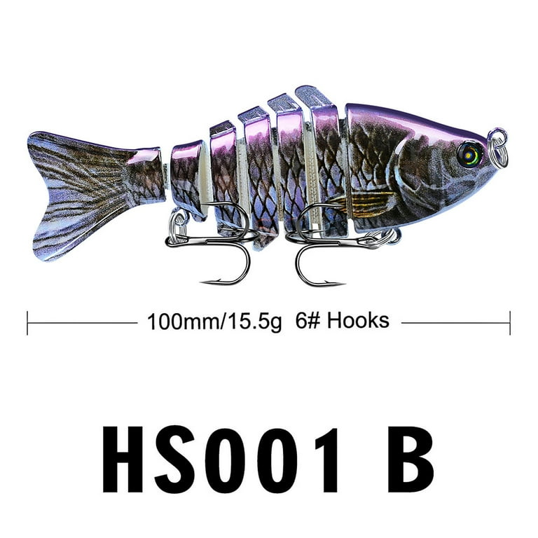 Fishing Lures for Bass Trout Multi Jointed Swimbait Slow Sinking Bionic  Swimming Lures Micro-Jointed Swimbait, 10cm Road Sub Bait Plastic Hard  Bait, 15.5g Multi Knot Fish Simulation Bait Pseudo Bait B 