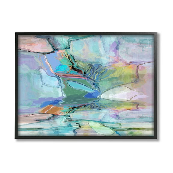 Stupell Industries Varied Round Modern Shapes Graphic Art Black Framed Art Print Wall Art, Design by Michael Tienhaara