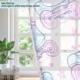 thumbnail image 4 of Yayeee Window Curtains Light Filtering 63"x42" Grommet Panel Pair Home Living Room Decor, Pink Skates, 4 of 7