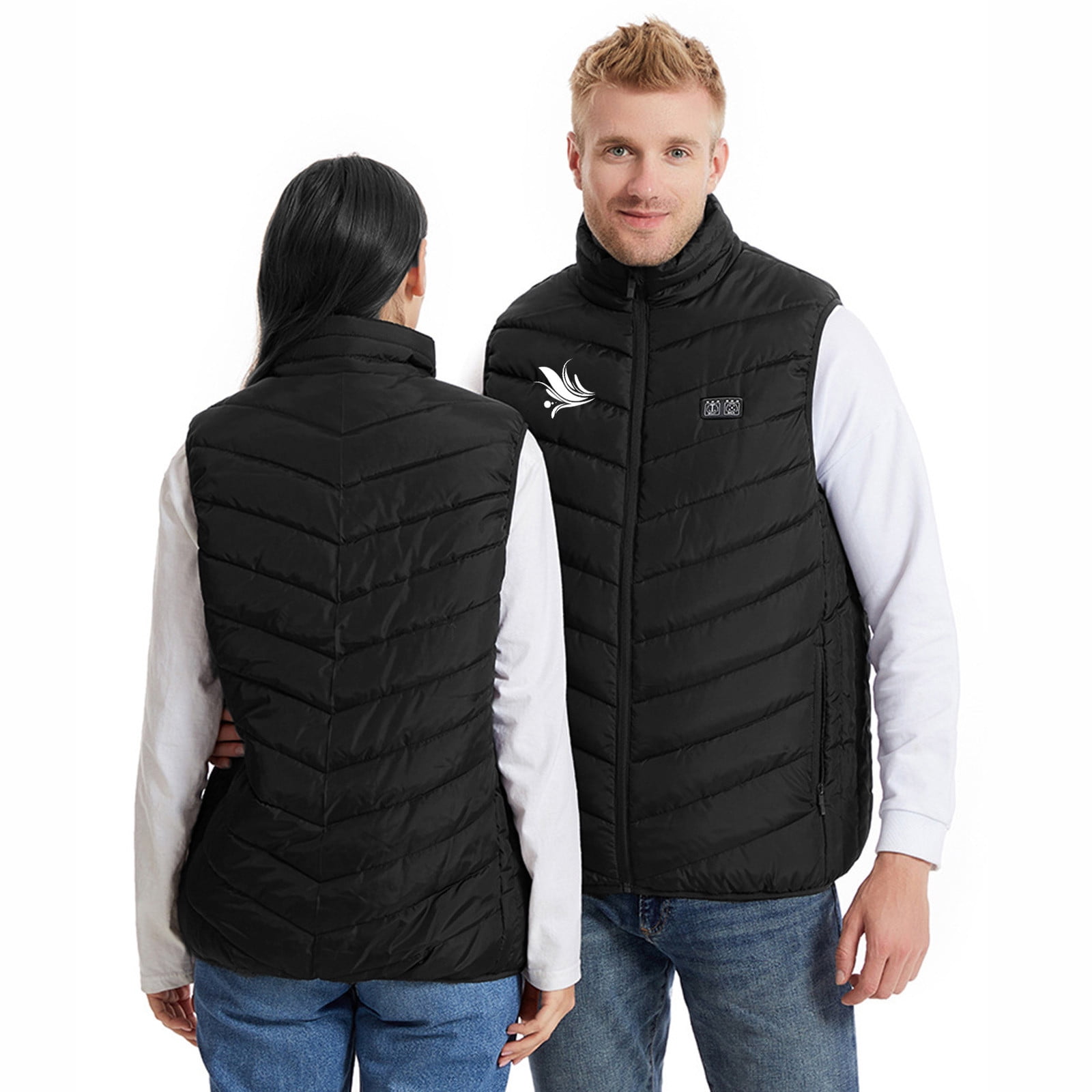 Gilet Chauffant électrique Homme/femme - 21 Zones, 3 Températures (40°C/50°C/60°C), USB, Sans Batterie