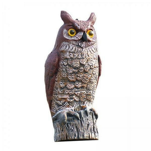 DOLITY 2 Pcs Owl Figurine Bird Deterrent Natural Enemy Garden Protectors Away Squirrels s Crows