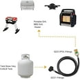 thumbnail image 5 of 12 Feet Propane Tank Extension Hose with Gauge, Include Tank Adapter Converts POL 100 lb Propane Tank to QCC1 for Gas Grill, Heater and Propane Appliances$$, 5 of 8