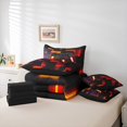 thumbnail image 6 of jejeloiu Modern Console Game 7-Piece Twin Bedding Sets,Cartoon Gamepad Bedding Comforter Set,Red Orange Black Sheet Sets For Boys Teens,Super Cozy Room Decor Reversible, 6 of 8