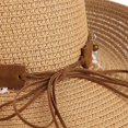 thumbnail image 4 of ZDWQFA Straw Cowboy Breathable and Durable Unisex Hat, Paper Straw, Khaki, 4 of 5