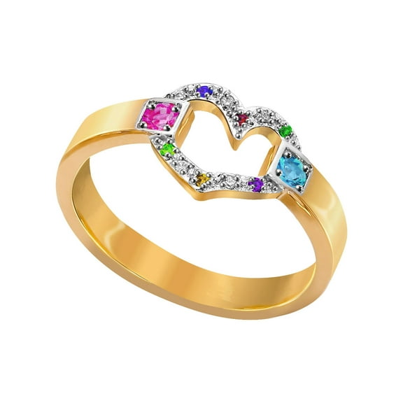 Personalized Family Ring with Up to Eight Birthstones