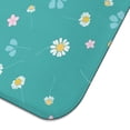 thumbnail image 5 of Floral Dish Drying Pad with Daisy Pattern for Kitchen Counter Microfiber Absorbent Foldable Dish Rack Mat Summer Spring Drainer Mat 16x18 Inch, 5 of 7