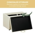 thumbnail image 5 of Convenience Concepts Designs4Comfort Accent Storage Ottoman with Reversible Tray, Ivory Faux Leather, 5 of 11