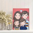 thumbnail image 2 of Qisvanset Custom Family Portrait Canvas Wall Art 15.75x11.81 Inches, 2 of 8