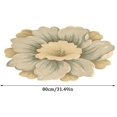 thumbnail image 2 of Floral Area Rugs Peony Flower Shape Area Rugs Non-Slip Rugs Floral Shaggy Carpet Bath Mat for Bedroom Living Room and Sofa, Grey, 2 of 7