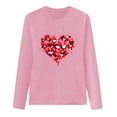 thumbnail image 4 of Aloohaidyvio Valentine's Day Crew Neck Pullover Shirts Women Long Sleeve Love Heart T Shirt Graphic Lover Gift Mother’s Day, 4 of 6