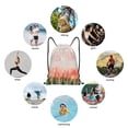 thumbnail image 6 of Disketp Hello Spring Drawstring Backpack Drawstring Gym Bags Draw String Bags for Sports, Gym, Travel, Swimming, Beach-Small, 6 of 6
