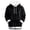 Black, variant on KKBOTIVE Christmas Flannel Hoodie Men Women Xmas Solid Sweatshirts Unisex Long Sleeve Pullover Tops with Pocket 2025 Dark Green Size: XXXXL