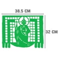 thumbnail image 3 of Papel Picado San Judas Tadeo | Guirnaldas | Enramado | 5 tiras de 5 metros | diseño Religioso verde y blanco con colores vibrantes | enramada mexicana artesanal | decoración de papel picado (Plastico), 3 of 6