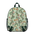 thumbnail image 3 of Green Frog Student Backpack – Cartoon Cute Frog Print With Forest Nature Plant Pattern Design, 3 of 5
