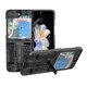thumbnail image 1 of Funda de cuero genuino con textura Mahjong y soporte para Samsung Galaxy Z Flip5 (azul), 1 of 5