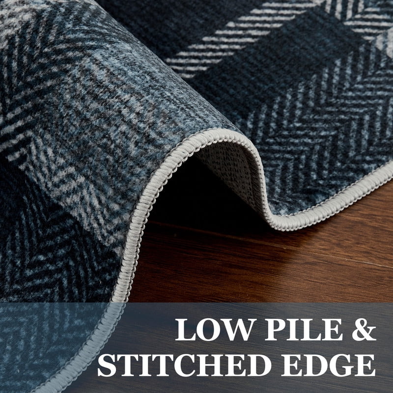 5'x7' Modern Washable Area Rugs for Living Room Tartan Ultra Soft Rug for Bedroom Farmhouse Non Slip Throw Rugs for Home Office