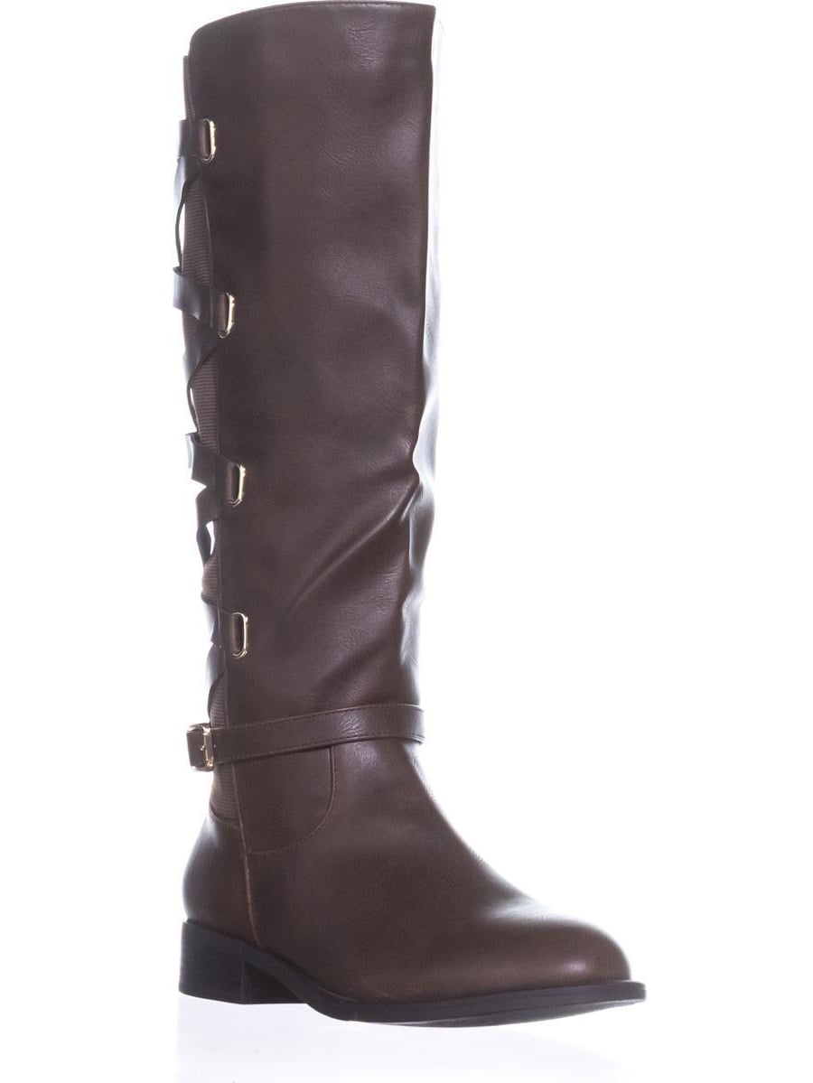 Womens TS35 Veronika Wide Calf Riding Boots, Brown - Walmart.com
