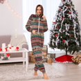 thumbnail image 7 of FORMRS Onesies Pajama for Adults Unisex Hoodie Winter Jumpsuit One Piece Sleepwear, Sizes S-2XL, Tribal Geometric, 7 of 7