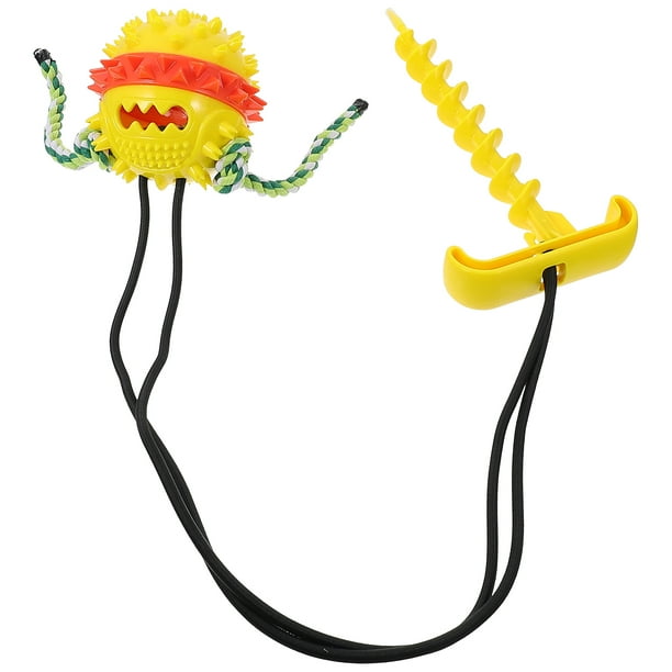 KAKOWELY Juguete interactivo para masticar con forma de pelota con cordón para perros