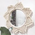 thumbnail image 3 of Espejo de macramé con flecos, espejos colgantes, decoración artística para dormitorio y porche, 2 uds. perfecl Tapiz de Macramé Espejo, 3 of 5