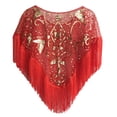thumbnail image 3 of Aocisk Robe Châle Cape Élégante à Paillettes pour Femme, Enveloppe, Étole Douce, Rouge Melon D\'eau, Taille Unique, 3 of 3