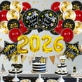 thumbnail image 2 of YWIYIUD 1Set NewYears Party Supplies 2026 Happy NewYears Decorations-Party Decoration, Paper Banner Flag Bunting Streamers & Balloons for NewYear Party Decoration, 2 of 9