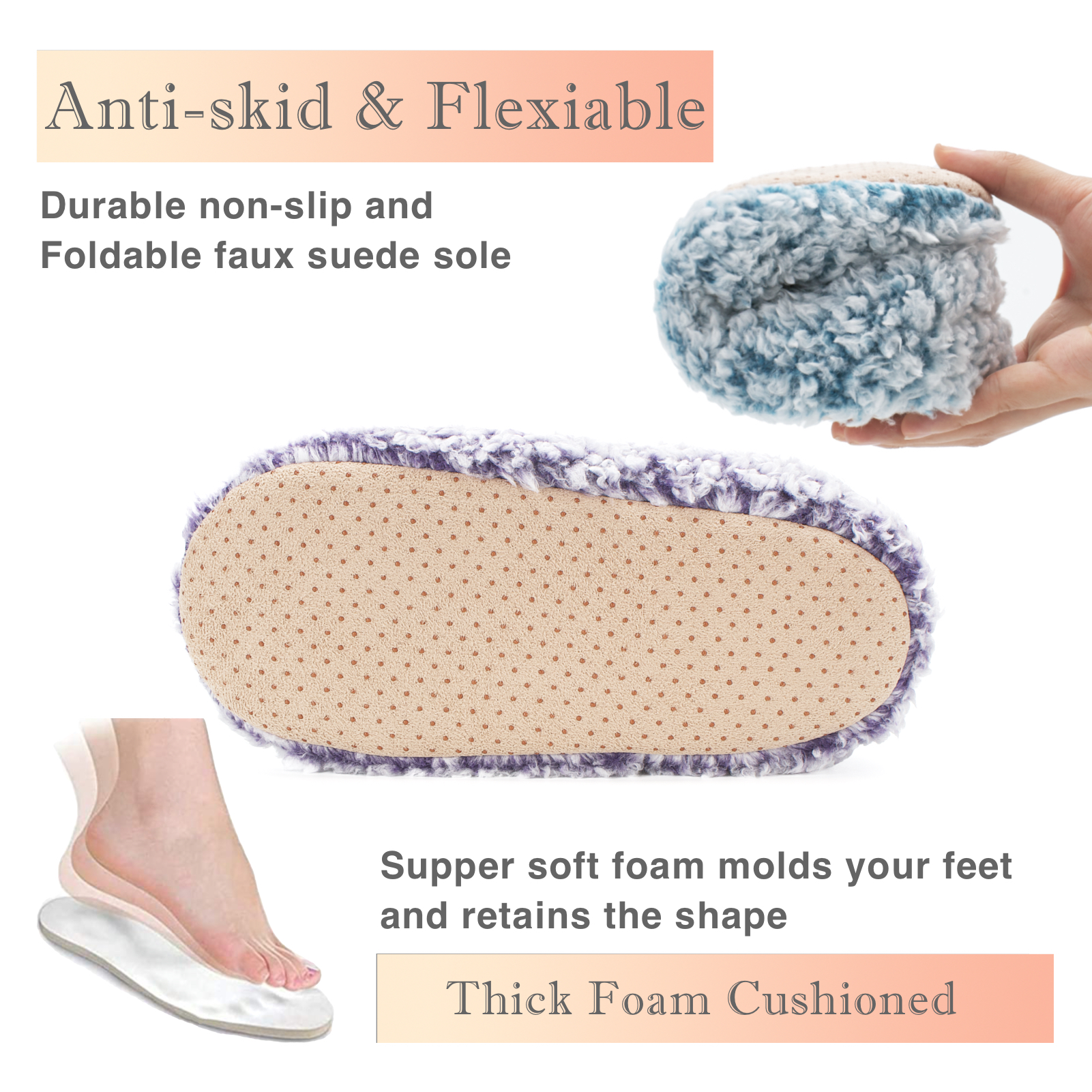 Cozylook Women's Low-Cut Slipper Socks 2-Pack photo 3