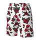 thumbnail image 4 of Balery Rose Flowers Traje de Baño Estilo Hawaiano para Hombre, Shorts de Secado Rápido con Bolsillos-3X-Large, 4 of 6