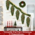thumbnail image 3 of Christmas Artificial Upside-Down Tree, Home Holiday Party Decoration Wall Hanging, 2Pcs 80Cm With Lights Norfolk Pine 2*Vine, 3 of 5