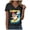 Black, variant on Women's California Surfing Chicken V-Neck T-Shirt, Funny Summer Graphic Tee with Cool Rooster on Wave, Cute Beach Vacation Top for Ladies (Grey, L)