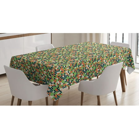 

Colorful Tablecloth Foliage Leaves Silhouette Pattern Abstract Illustration of Symbol of Spring Season Rectangular Table Cover for Dining Room Kitchen 60 X 84 Inches Multicolor by Ambesonne