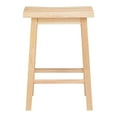thumbnail image 6 of PJ Wood Saddle-Seat 24 Inch Kitchen, Table, & Bar Counter Stool, Natural, 6 of 10