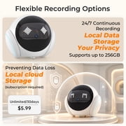 VividEye 2K Pet Camera Robot with AI, Movable Indoor WiFi Cam, Whole-Home Auto Patrol, Auto-Recharge, 360° Pet Finder, 2-Way Audio, Bark & Sound Alerts for Dogs and Cats