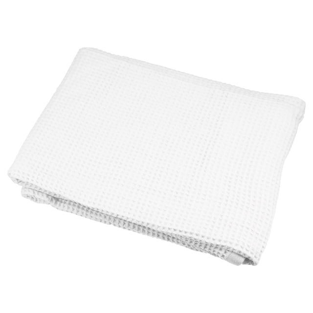 Toalla de baño de algodón con patrón de tejido tipo gofre Unique Bargains Blanco 140x70cm 55,12''x27,56''