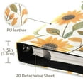 thumbnail image 3 of FORMRS 3 Ring Photo Album 4"x6" Self Adhesive Large Capacity PU Leather Cover, Watercolor Sunflowers, 3 of 8