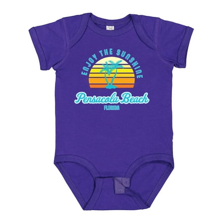 

Inktastic Summer Enjoy the Sunshine Pensacola Beach Florida in Blue Gift Baby Boy or Baby Girl Bodysuit
