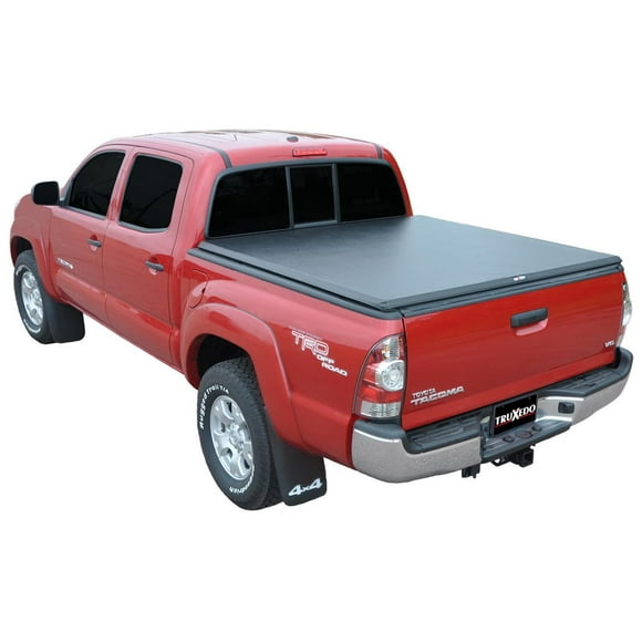 Fits 2005-2015 Toyota Tacoma Truxedo Tonneau Cover 256801 TruXport; Soft Roll-Up Hook And Loop; Lockable Using Tailgate Handle Lock; Black; Vinyl