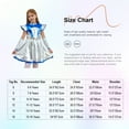 thumbnail image 7 of iiniim Kids Girl Shiny Metallic Space Alien Dress Cap Sleeve Tutu Dress with Arm Sleeve Halloween Party Dress Up Silver 6, 7 of 7