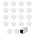 thumbnail image 1 of Tapones de Extremo de Tubo Cuadrado Uxcell de 5/8" (16mm), 50 Pcs Tapones de Agujero de Plástico para Tubos de Metal, Blanco, 1 of 7